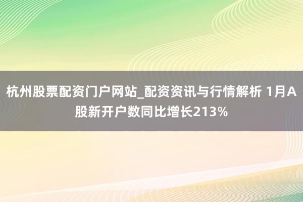 杭州股票配资门户网站_配资资讯与行情解析 1月A股新开户数同比增长213%