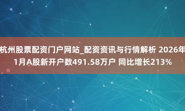 杭州股票配资门户网站_配资资讯与行情解析 2026年1月A股新开户数491.58万户 同比增长213%