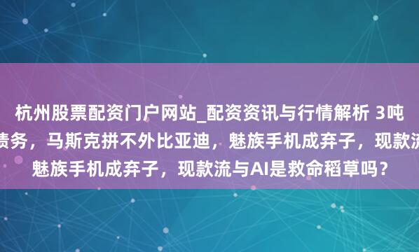 杭州股票配资门户网站_配资资讯与行情解析 3吨黄金抵不了2.5亿元债务，马斯克拼不外比亚迪，魅族手机成弃子，现款流与AI是救命稻草吗？