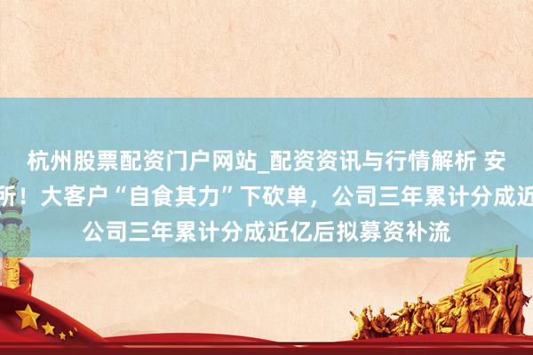 杭州股票配资门户网站_配资资讯与行情解析 安特磁材递表北交所！大客户“自食其力”下砍单，公司三年累计分成近亿后拟募资补流